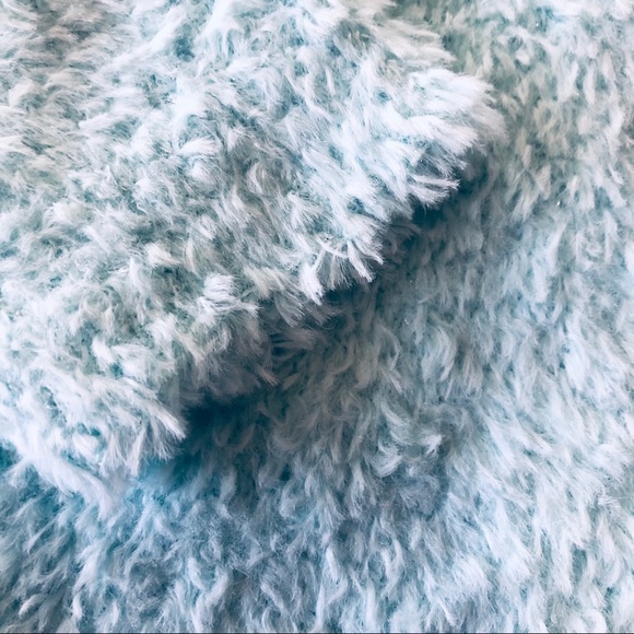 Justice Girls Sparkly Fuzzy Aqua Blue Sweater NEW Size 20 - Picture 10 of 11
